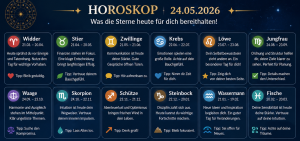 Horoskop 24 05 2026 Was die Sterne heute für dich bereithalten!