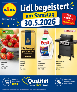 Lidl begeistert am Samstag 30.5.2026 mit diesen schönen Angeboten