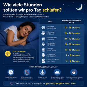 Wie viele Stunden sollten wir pro Tag schlafen?