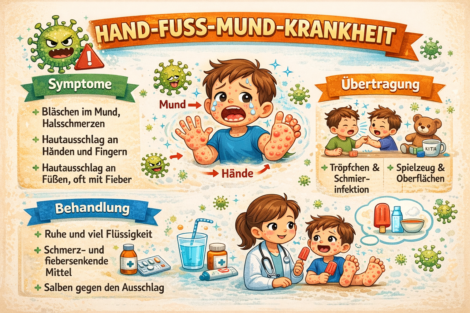 Was ist die Hand-Fuß-Mund-Krankheit?