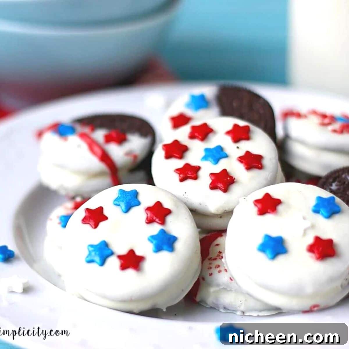 4th of July Red, White and Blue Oreo Cookie Recipe 2 4th of July Red, White and Blue Oreo Cookie Recipe