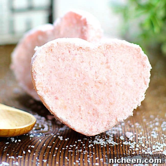How to Make Heart-Shaped Bath Bombs at Home