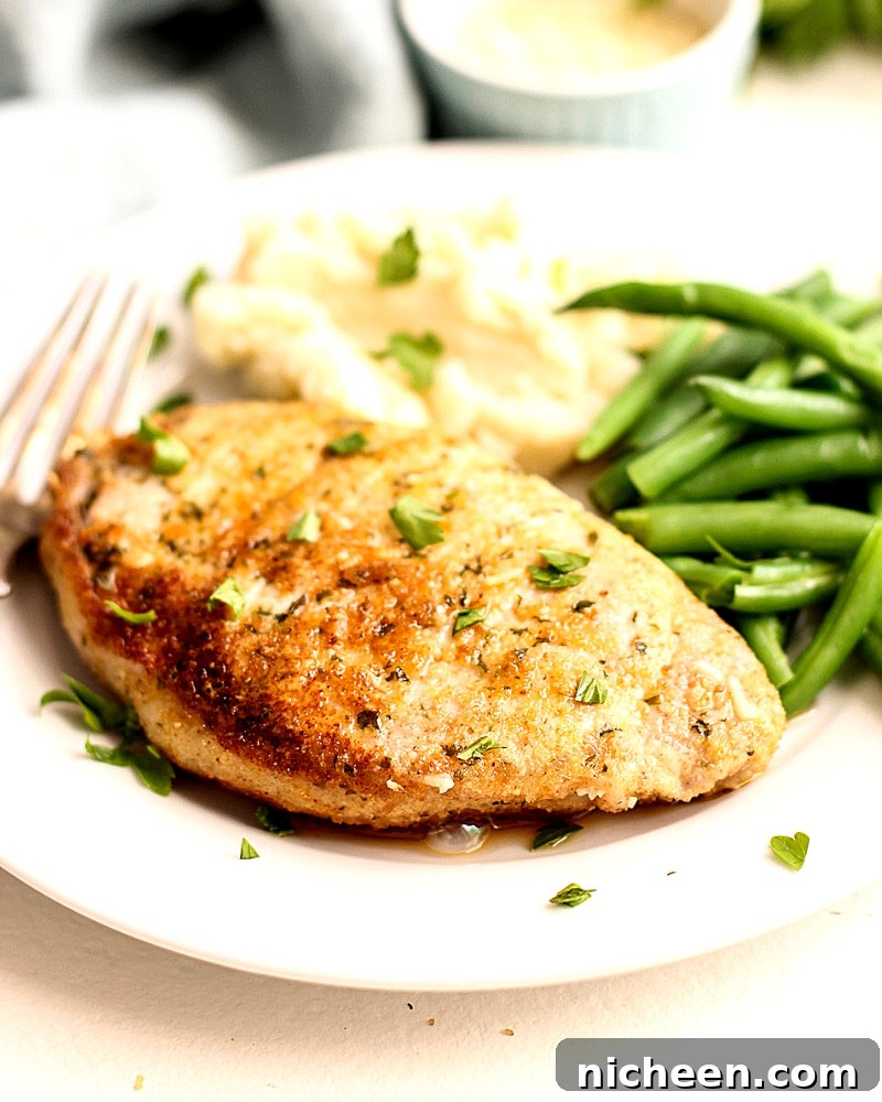 Crispy Parmesan Oven Baked Pork Chops