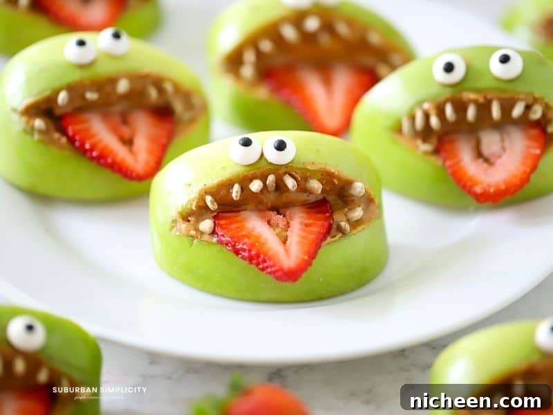 Apple Monster Mouths: Halloween Snack Recipe