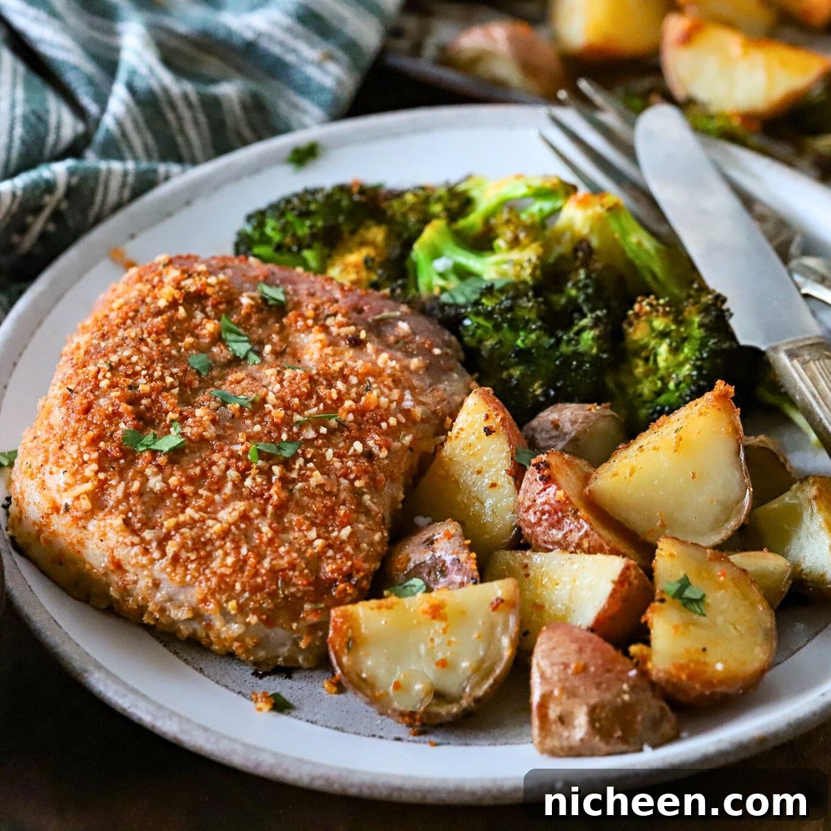 One-Pan Pork Chops with Crispy Potatoes