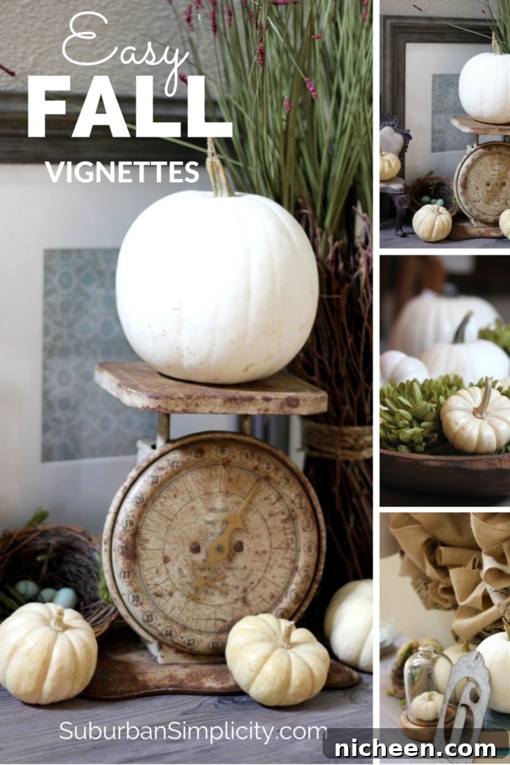 DIY Fall Vignette Decor Ideas for Cozy Seasonal Displays