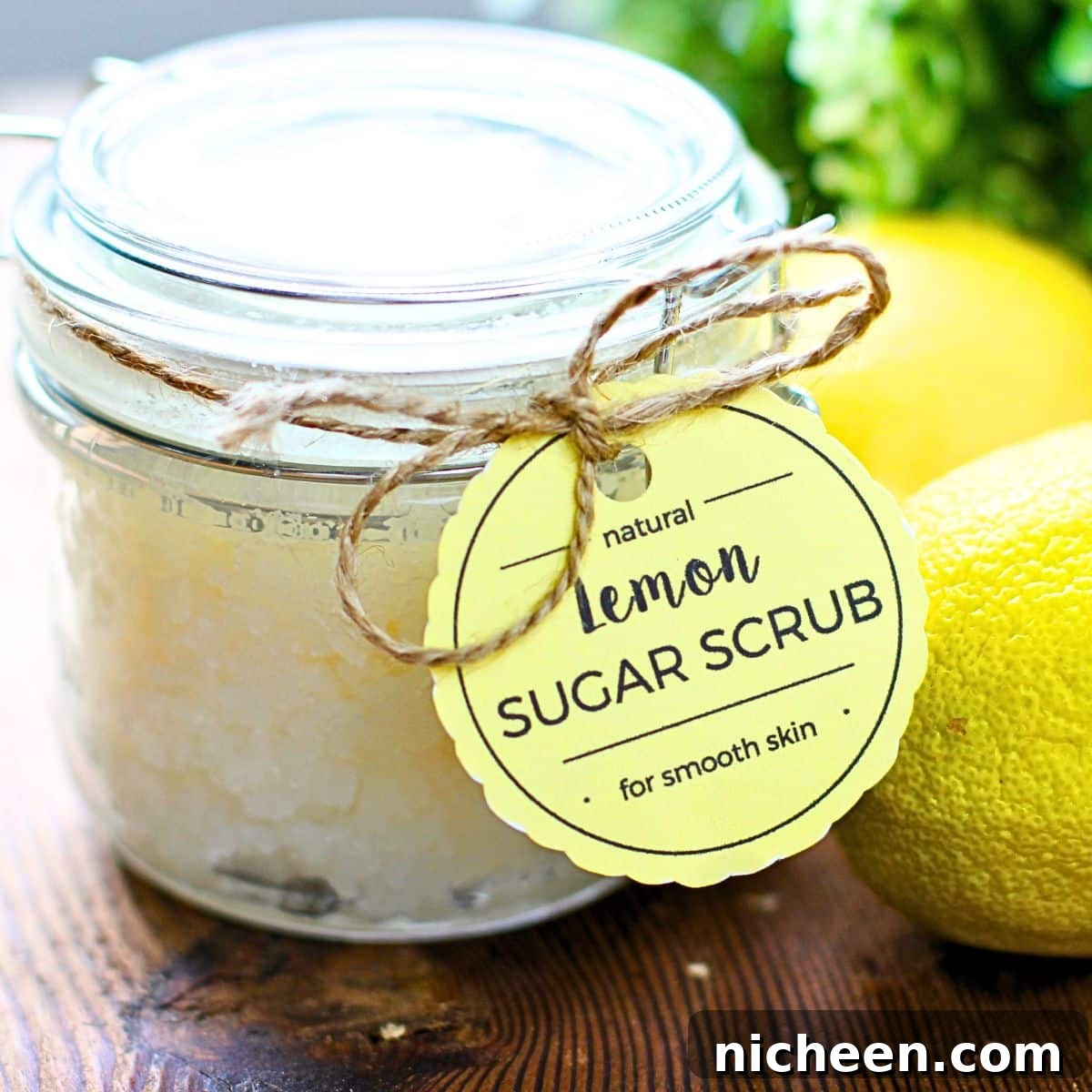 Homemade Lemon Sugar Scrub with Free Printable Labels
