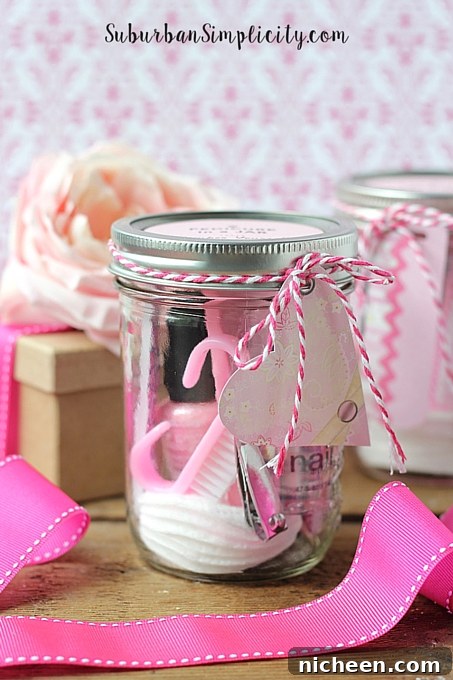 Pedicure in a Jar with tag