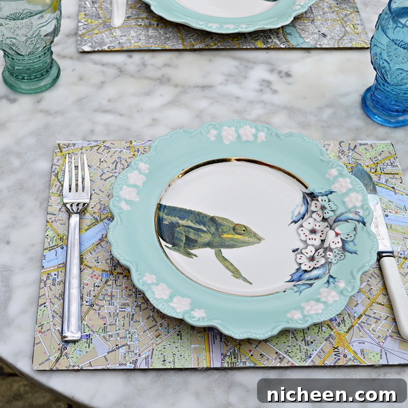Spring DIY Decor Ideas to Refresh Your Home 6 Map placemats