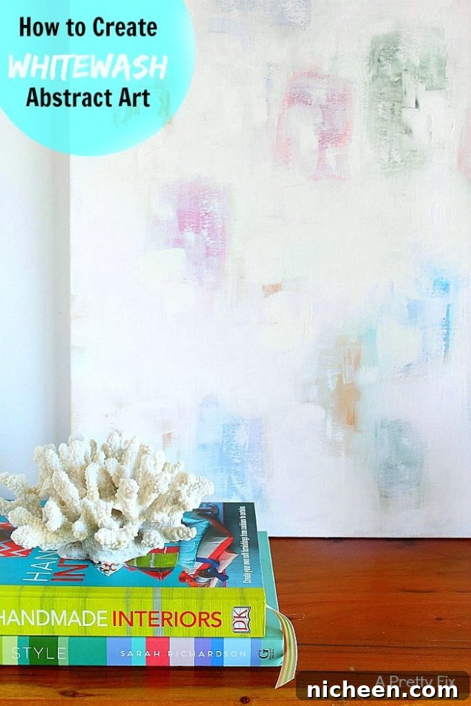 Spring DIY Decor Ideas to Refresh Your Home 8 Whitewash abstract art