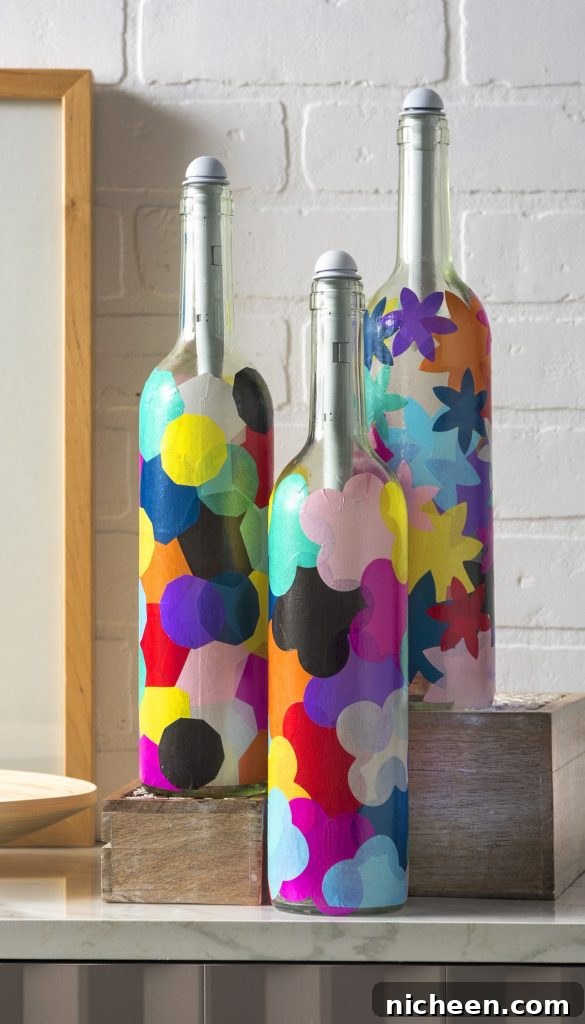 Spring DIY Decor Ideas to Refresh Your Home 9 Wine bottle craft lanterns