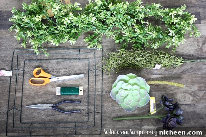 How to make a Boxwood Wreath supplies