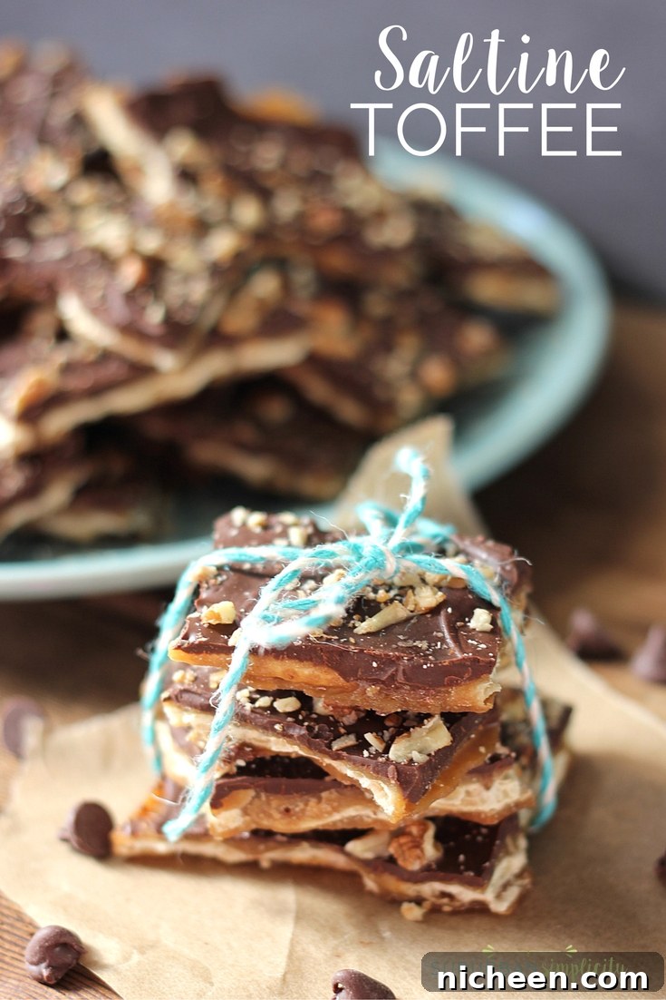 Cranberry Bliss Saltine Toffee Bars with White Chocolate 7 Saltine Toffee Recipe. This candy recipe is so simple, yet so delicious. Try it and see how fast it disappears - it's kinda addictive!