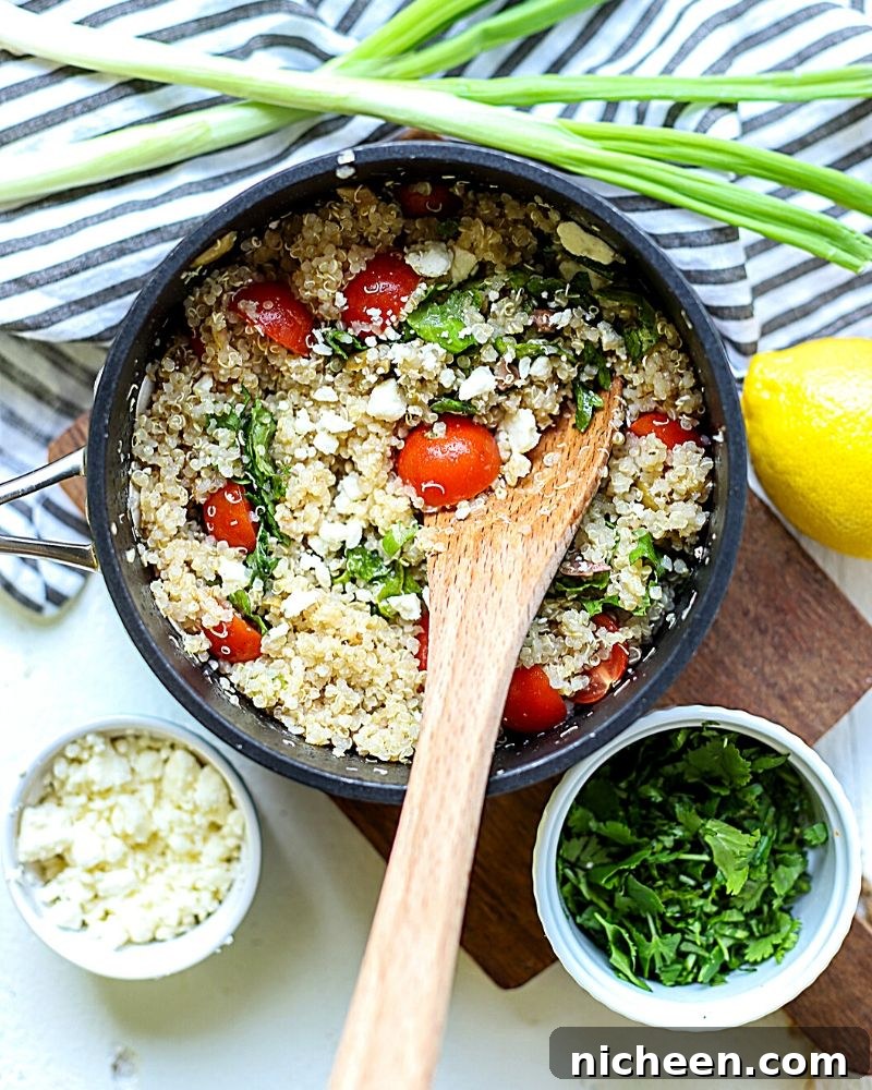 quinoa salad in a pot