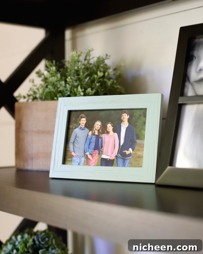 Picture frame for decorating a living room.