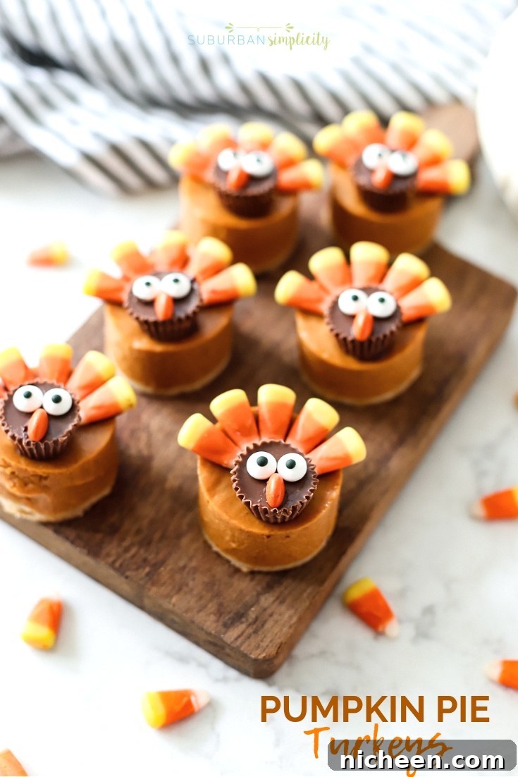How to Make Pumpkin Pie Turkeys for Thanksgiving 2 Here's the cutest Thanksgiving dessert! Pumpkin Pie Turkeys! Easy to make and easy to eat! Kids and grown ups love this pumpkin pie treat!