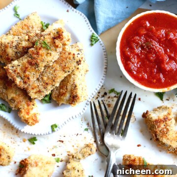 Easy Chicken Tenders with marinara sauce