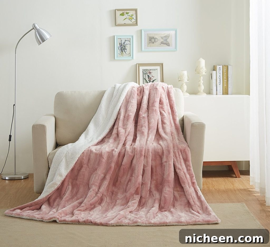 blank draped over chair