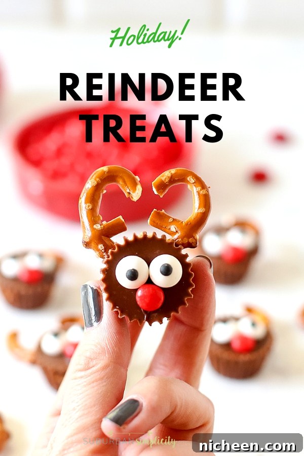 Here's one of the cutest holiday treats! Reese's Reindeer are so easy to make and have that salty sweet combo everyone loves!
