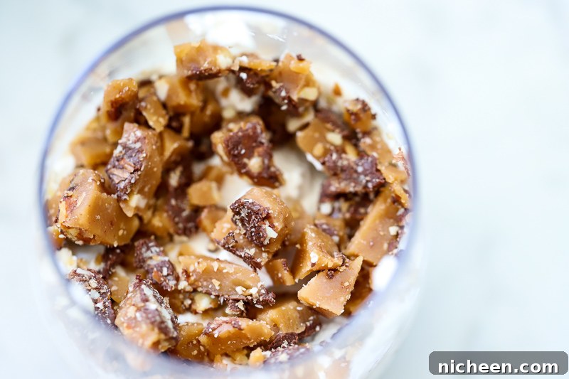 Toffee bits for chocolate trifle