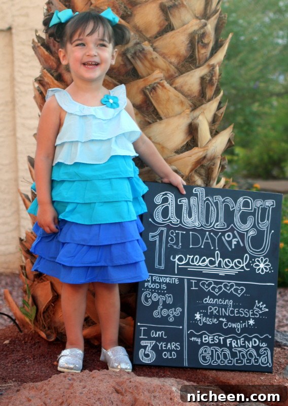 17 First Day of School Photo Ideas and Poses 3 Celebrate your childhood milestone and use one of these First Day of School Photo Ideas to capture the moment!