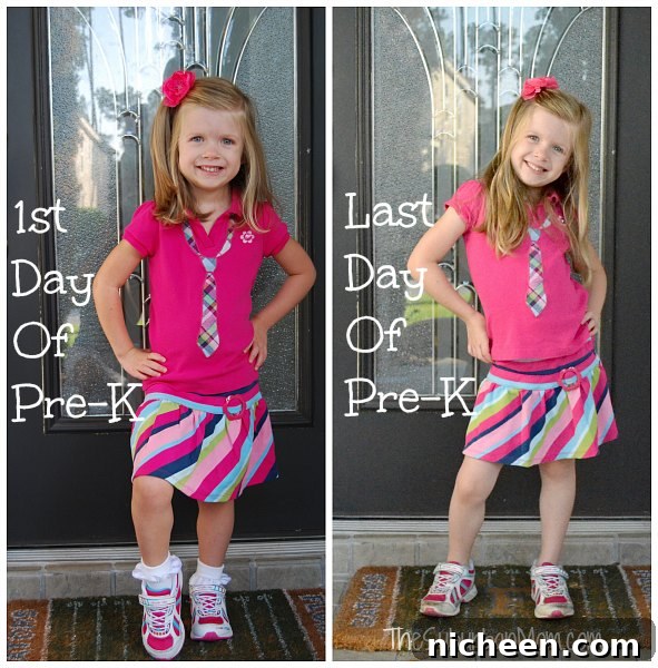 17 First Day of School Photo Ideas and Poses 4 A little girl posing for a photo