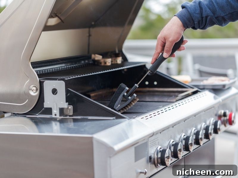 How to clean a grill.