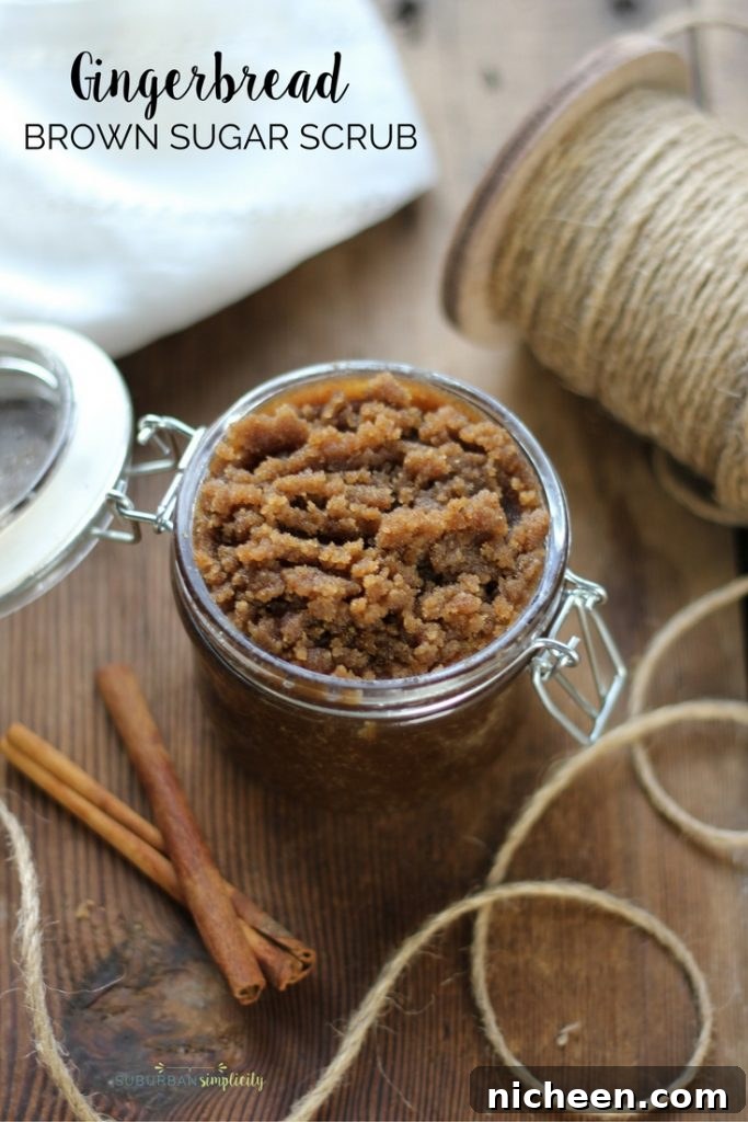 DIY Gingerbread Sugar Scrub Recipe for Soft, Festive Skin 3 This Gingerbread Sugar Scrub is such a great idea! Easy, economical, and makes the best homemade gifts!