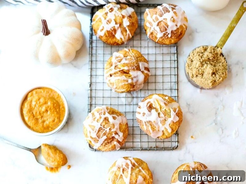 pumpkin pie bombs with icing drizzle