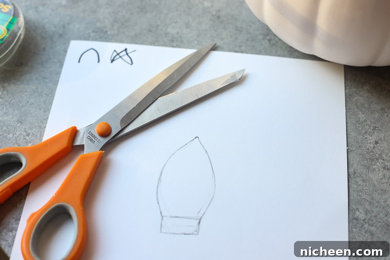 DIY Unicorn Pumpkin: Cute Halloween Craft Tutorial 5 paper ear for unicorn