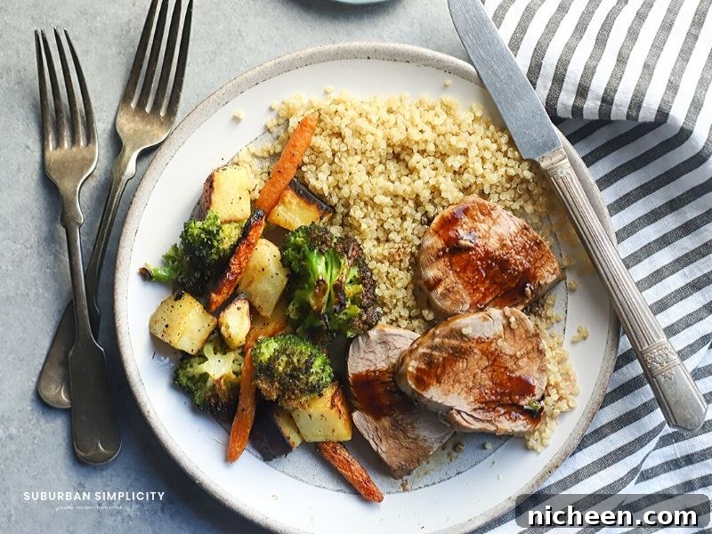 This Italian Marinated Baked Pork Tenderloin is a perfect weeknight meal. Ready in under 30-minutes, this meal is loaded with flavor!