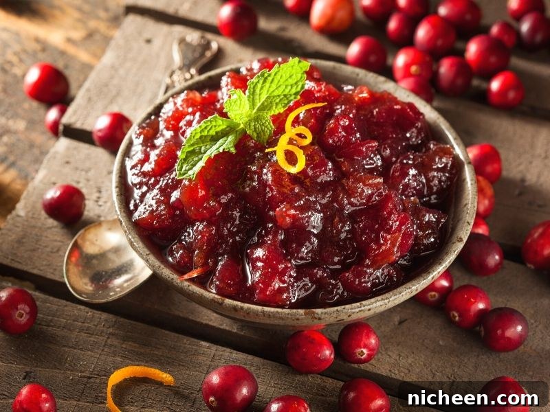 12 Creative Ways to Use Leftover Cranberry Sauce 2 Cranberry sauce in a bowl with orange zest