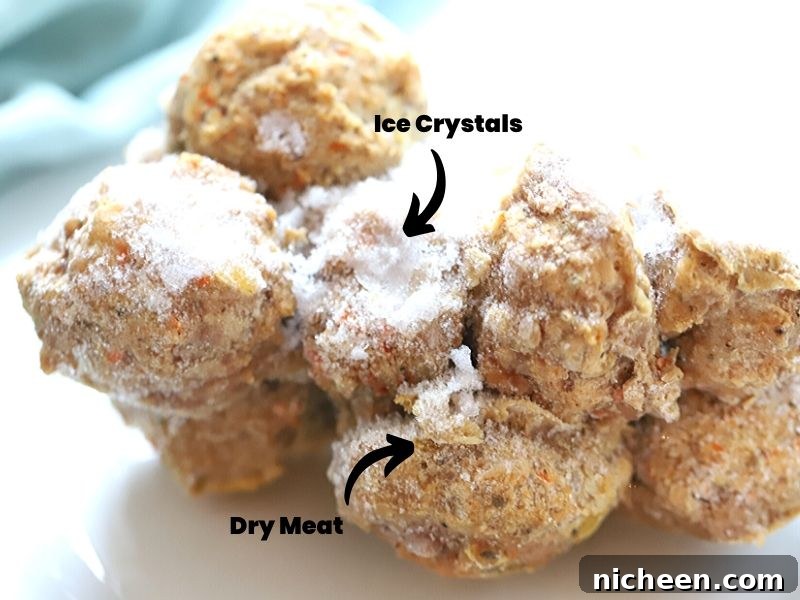 Meat with freezer burn