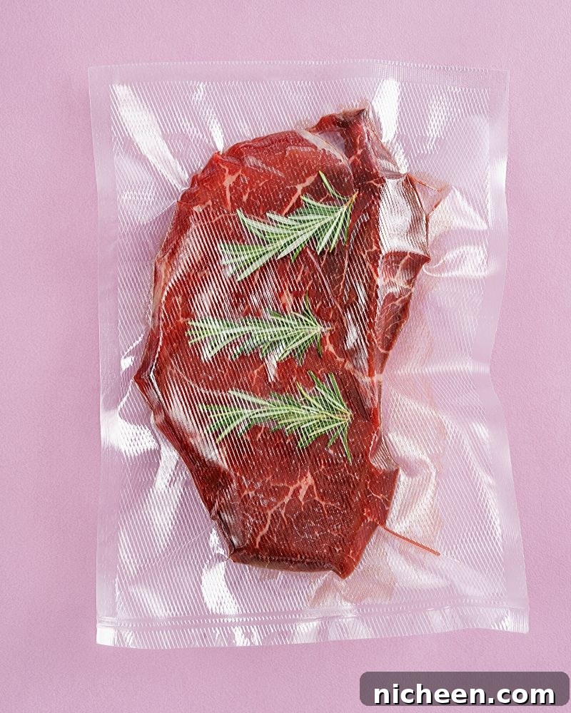 Vacuum sealed meat
