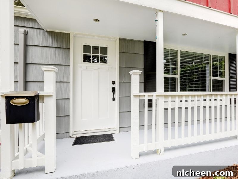 Clean white door