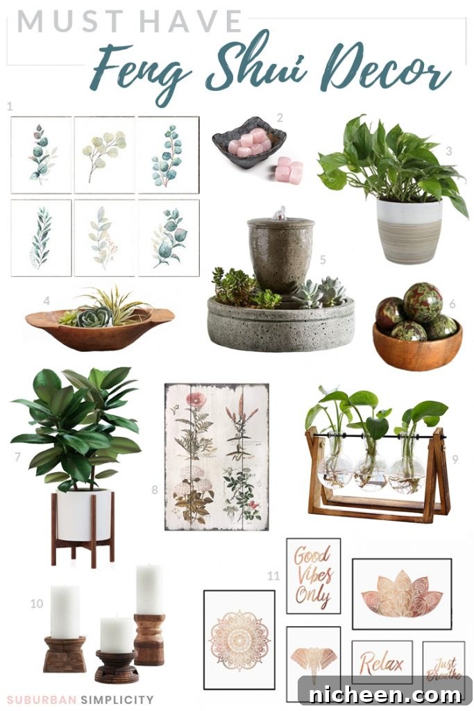 Feng Shui Decor ideas and tips to bring peace and prosperity to your home. Learn the basic principles of Feng Shui and how to incorporate them into your space.