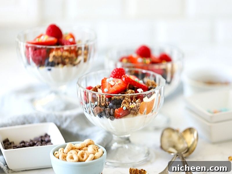 Breakfast Sundaes on the counter