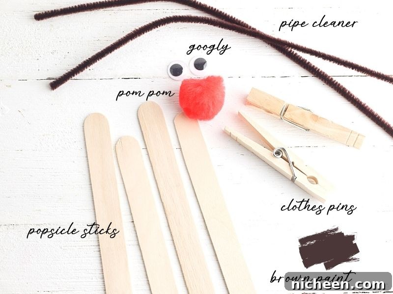 DIY Reindeer Crafts for Kids 3 supplies for Christmas craft