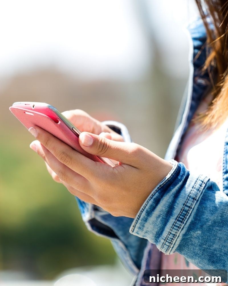 girl on her phone
