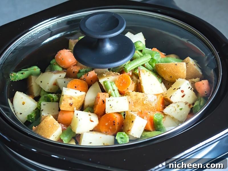 crock pot with the lid on