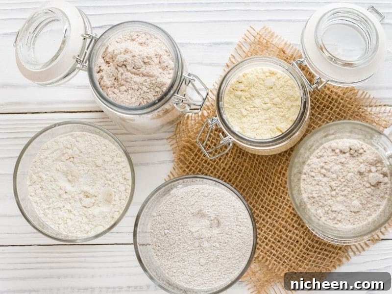 Baking Substitutes When You're Out of Ingredients 3 flour in storage jars