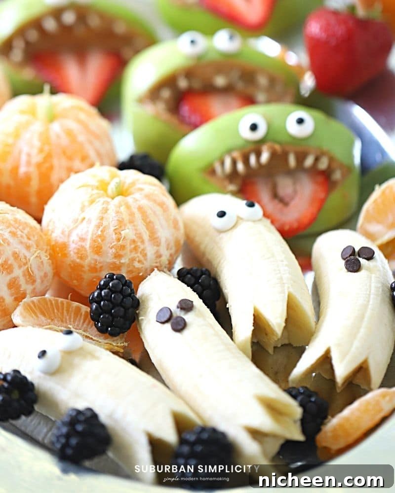 20 Wholesome Halloween Treat Recipes Kids Will Love 6 Banana ghosts on a serving plate