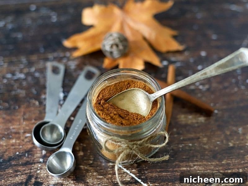 Homemade Pumpkin Pie Spice Recipe 2 pumpkin spice mix in a jar with a spoon