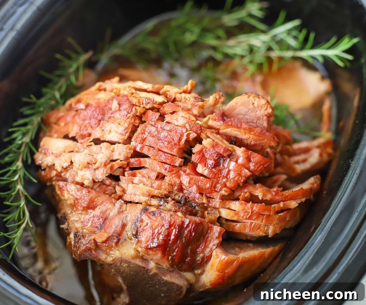 Glazed Crock-Pot Ham: Slow-Cooker Recipe for Tender, Juicy Ham 2 ham cooked in the crock pot