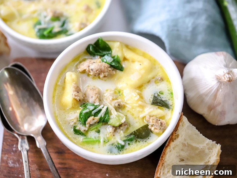 Instant Pot Tortellini in Bowls ready to serve.