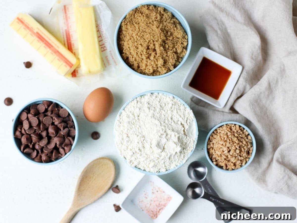 Ingredients to bake English Toffee Bars