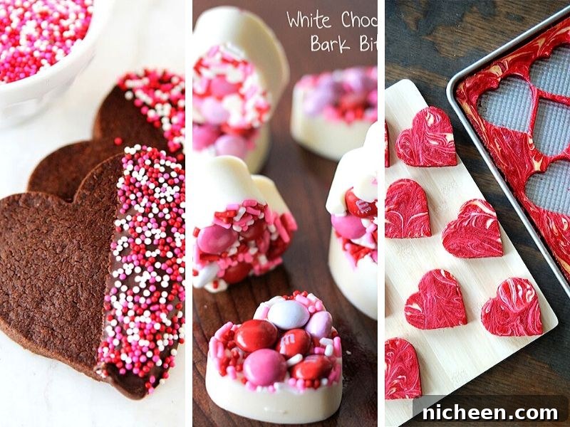25 Cute DIY Valentine's Day Treats to Make and Gift 2 An image wtih three valentine's day treat ideas.
