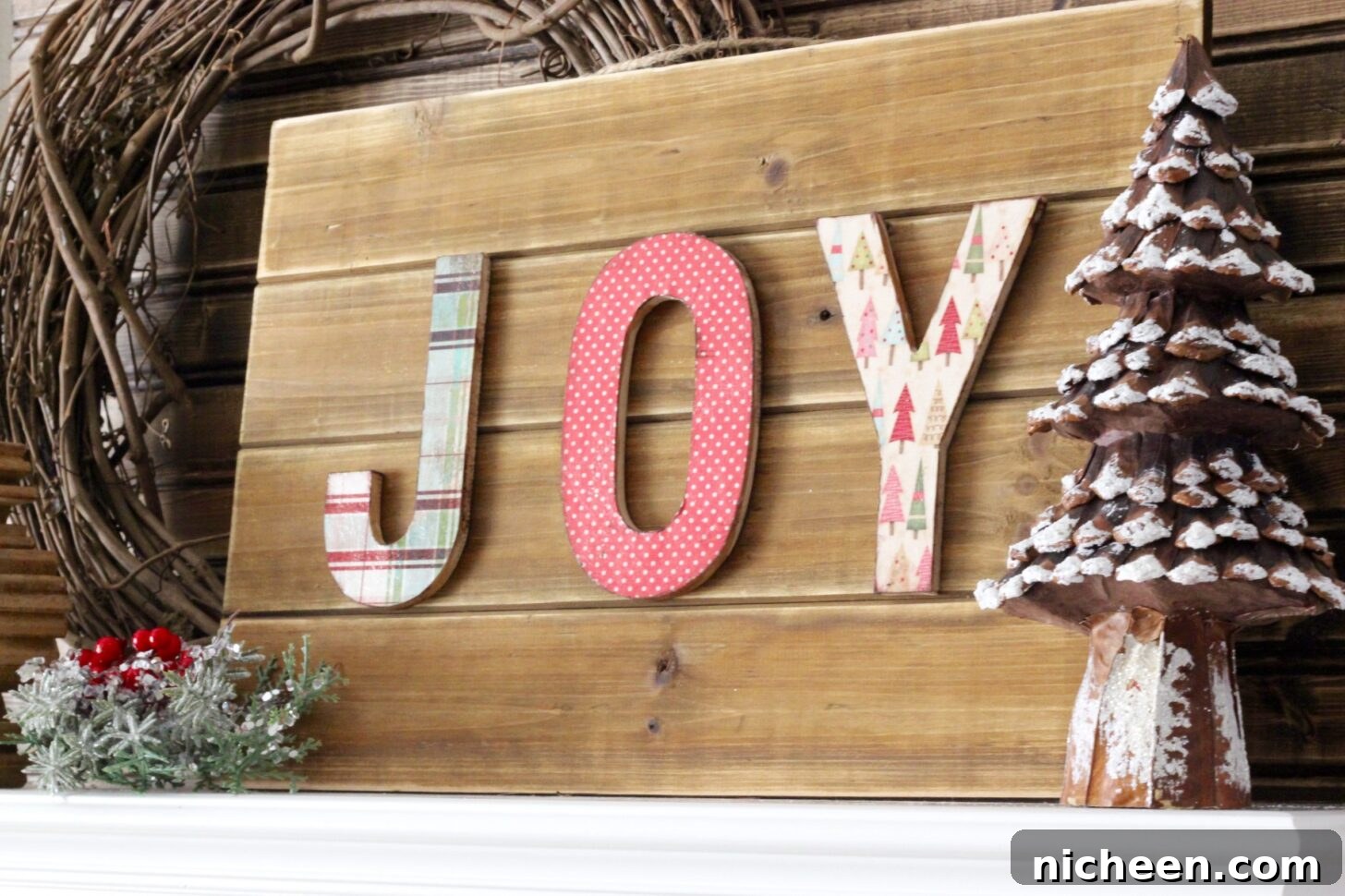 How to Make a 3D Holiday Letter Sign 6 How to Make a Dimensional Holiday Sign