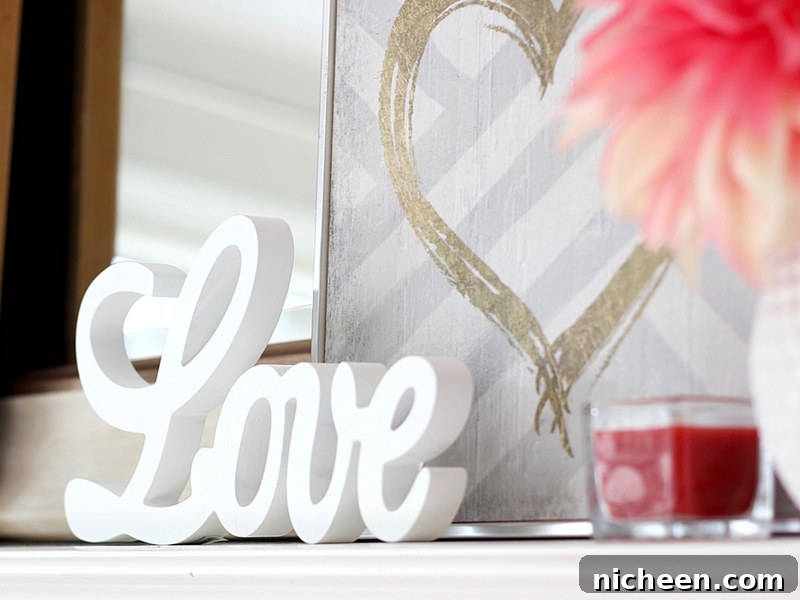 Valentine's centerpiece with candles and flowers