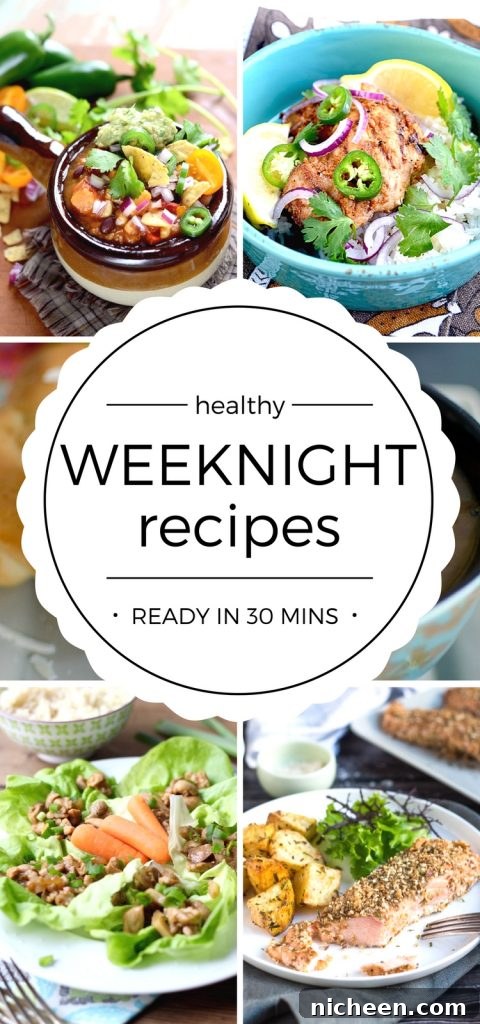 30-Minute Nutritious Weeknight Dinner Recipes 2 Healthy Food Recipes for easy weeknight dinners! Packed with flavor, simple to make and taste amazing! Family friendly too!